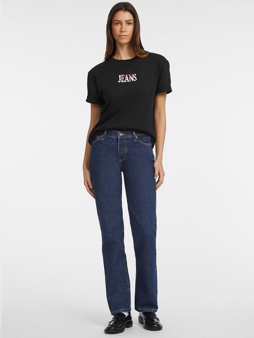 Guess Oversized Mixed Logo Tee Negrii | GUESS-SN27055