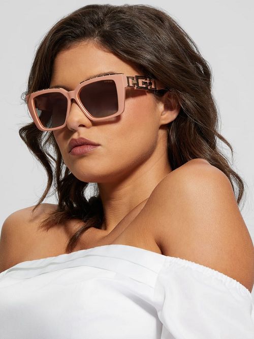 Guess Oversized Square G Chain Sunglasses Roz | GUESS-SN30045