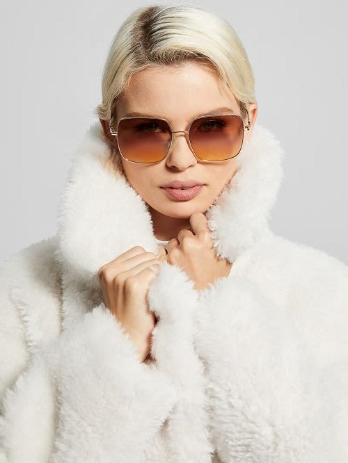 Guess Oversized Square G Metal Sunglasses Aurii | GUESS-SN30049