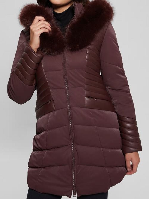 Guess Oxana Hooded Puffer Coat Rosii | GUESS-SN27921
