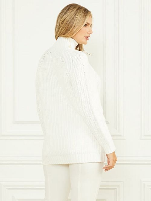Guess Ozuna Oversized Sweater Albi | GUESS-SN27703