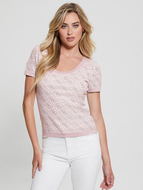 Guess Paige Quattro Rhinestone Top Roz | GUESS-SN27515