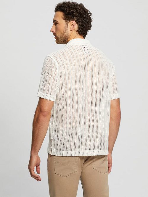 Guess Panama Knit Shirt Albi | GUESS-SN31118