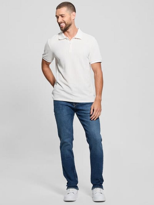 Guess Parker Velour Polo Albi | GUESS-SN31087