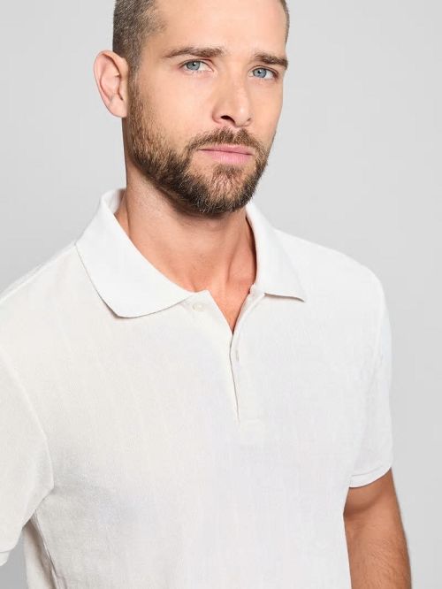 Guess Parker Velour Polo Albi | GUESS-SN31087