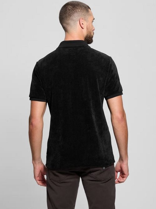 Guess Parker Velour Polo Negrii | GUESS-SN31331