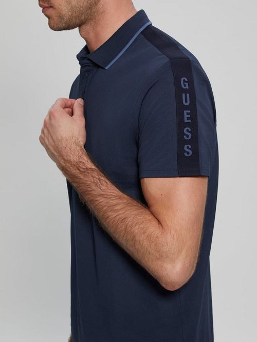 Guess Paul Pique Polo Albastri | GUESS-SN31168