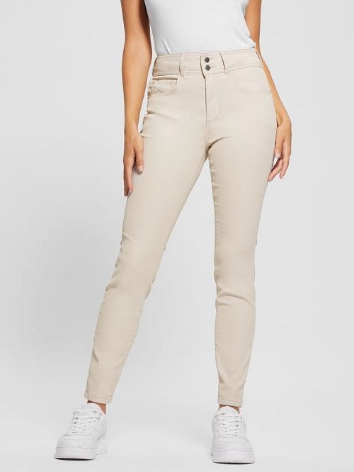 Guess Pearl Shape Up High-Rise Skinny Jeans Bej | GUESS-SN26599
