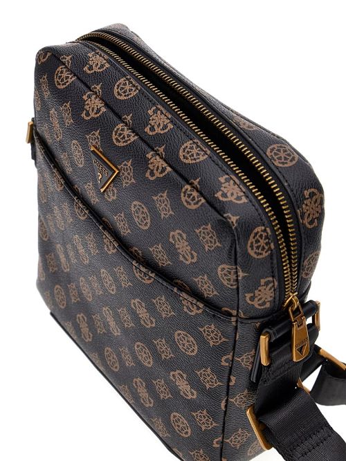 Guess Peony Eco Top-Zip Flat Crossbody Maro | GUESS-SN31726
