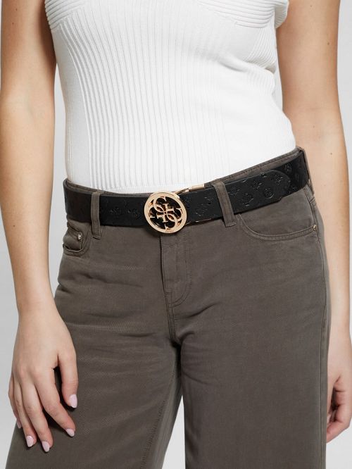 Guess Peony Faux-Leather Belt Maro | GUESS-SN30224