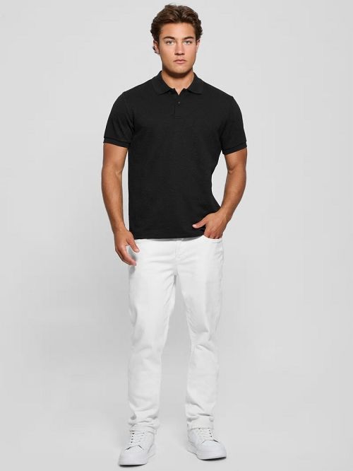 Guess Peony Jacquard Polo Negrii | GUESS-SN31328