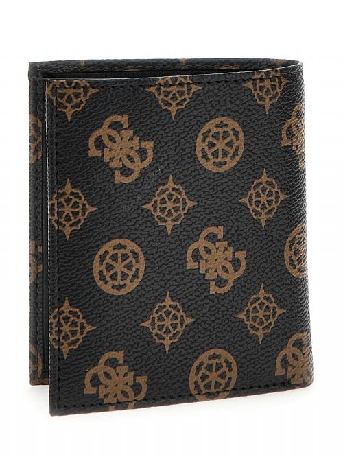 Guess Peony Leather Small Bifold Wallet Maro | GUESS-SN31727