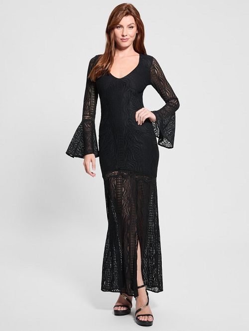 Guess Phoenix Lace Dress Negrii | GUESS-SN26934