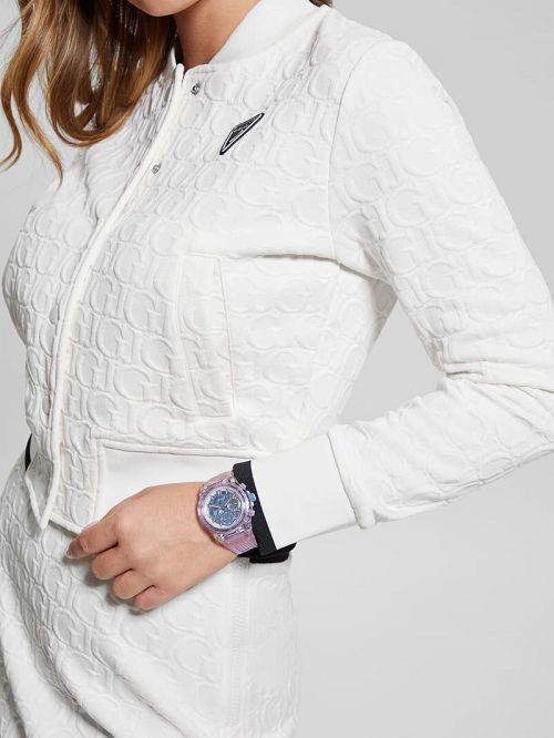 Guess Pink and Purple Multifunction Watch Roz | GUESS-SN30039