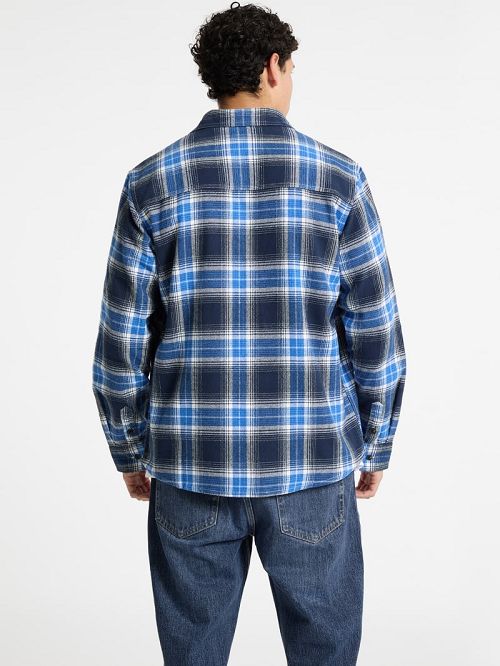 Guess Plaid Long-Sleeve Pocket Shirt Albastri | GUESS-SN30990