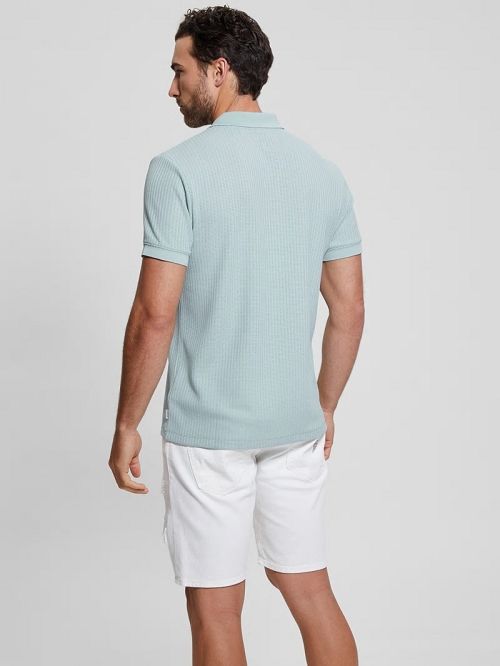 Guess Pointelle Knit Shirt Albastri | GUESS-SN31197