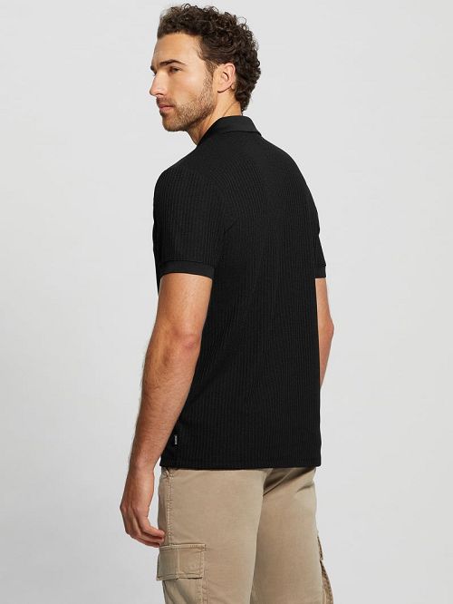 Guess Pointelle Knit Shirt Negrii | GUESS-SN31247