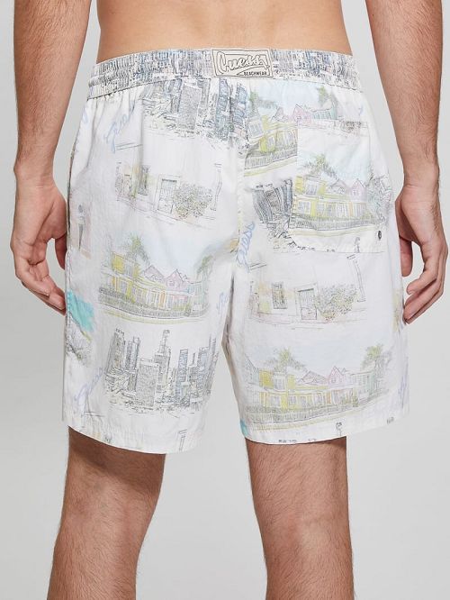 Guess Printed Swim Trunks Gri | GUESS-SN31598
