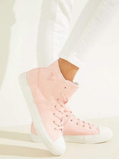 Guess Prinze High-Top Canvas Sneakers Roz | GUESS-SN29537