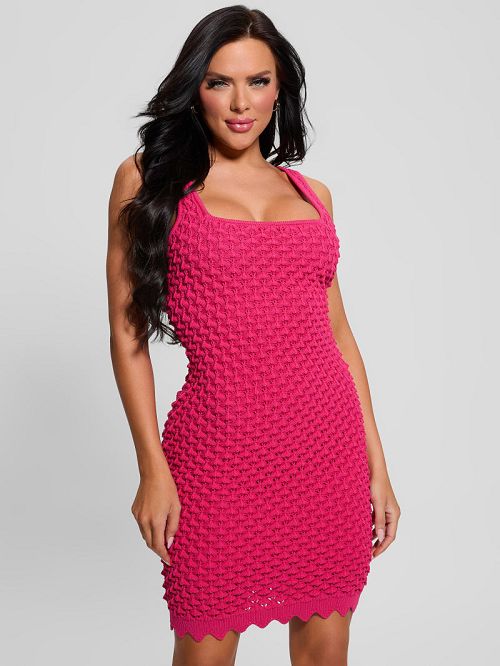 Guess Puruka Textured Sweater Dress Roz | GUESS-SN26812
