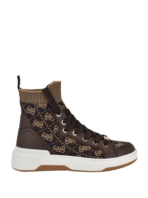 Guess Quattro G Knit High Top Sneakers Negrii | GUESS-SN29569