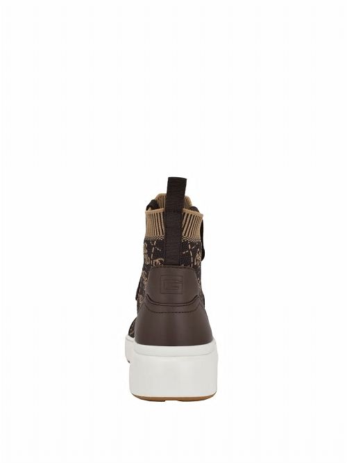 Guess Quattro G Knit High Top Sneakers Negrii | GUESS-SN29569