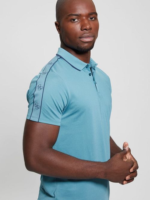 Guess Quattro G Tape Polo Albastri | GUESS-SN31082