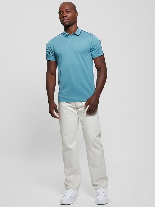 Guess Quattro G Tape Polo Albastri | GUESS-SN31082