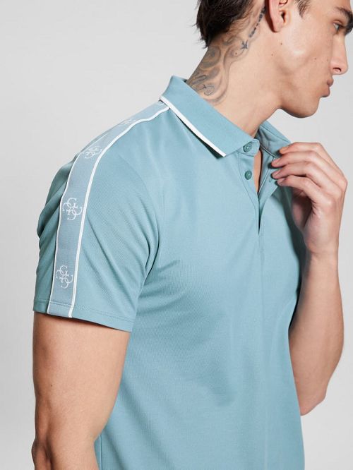 Guess Quattro G Tape Polo Albastri | GUESS-SN31202