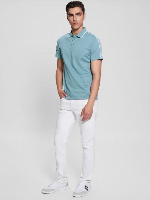 Guess Quattro G Tape Polo Albastri | GUESS-SN31202