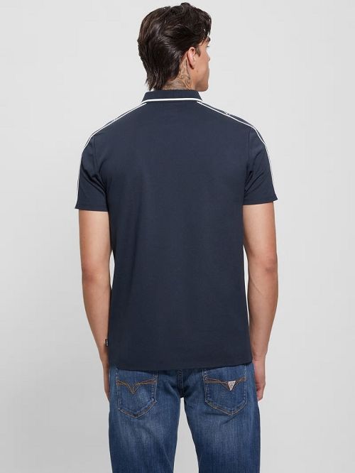 Guess Quattro G Tape Polo Albastri | GUESS-SN31285