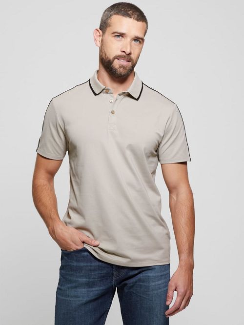 Guess Quattro G Tape Polo Bej | GUESS-SN31288