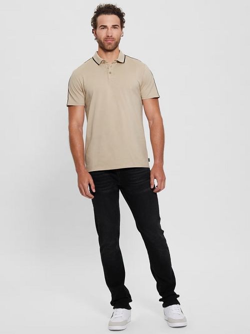 Guess Quattro G Tape Polo Bej | GUESS-SN31316