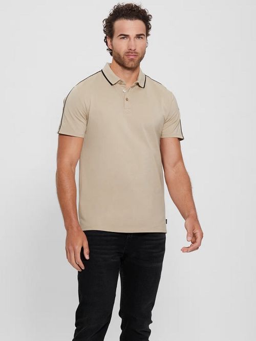 Guess Quattro G Tape Polo Bej | GUESS-SN31316