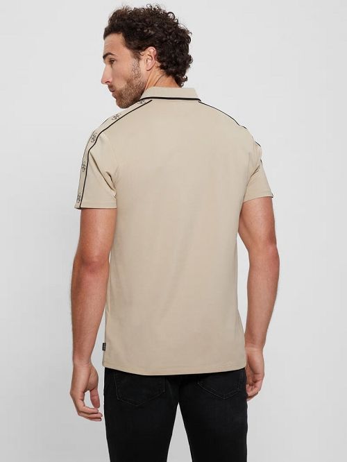 Guess Quattro G Tape Polo Bej | GUESS-SN31316