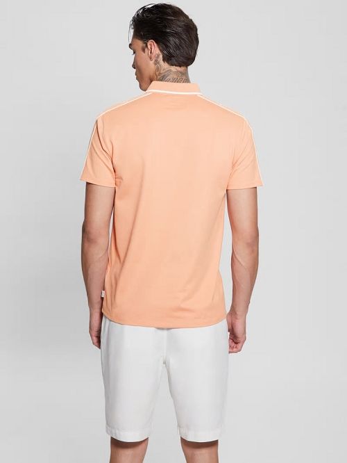 Guess Quattro G Tape Polo Portocalii | GUESS-SN31248
