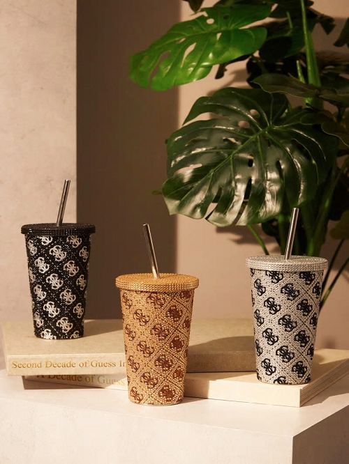Guess Quattro G Tumbler Cup Negrii Albi | GUESS-SN30109