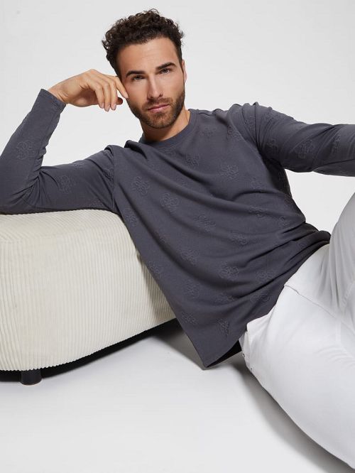 Guess Quattro Logo Sweater Gri | GUESS-SN30898