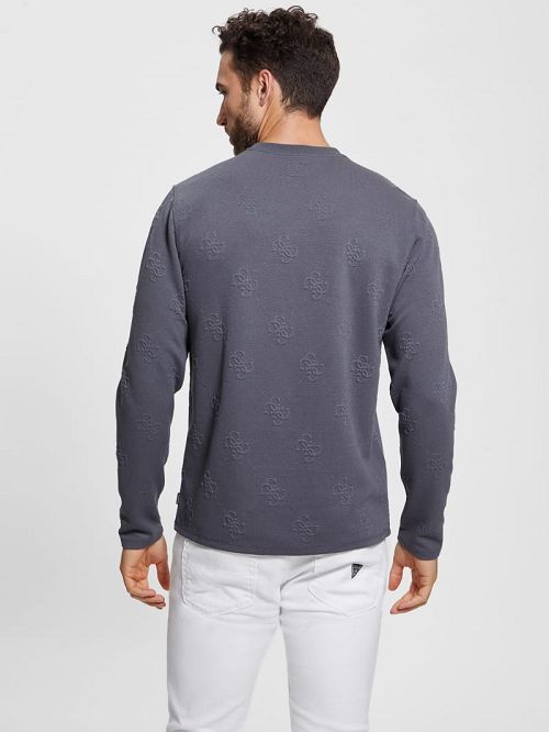 Guess Quattro Logo Sweater Gri | GUESS-SN30898