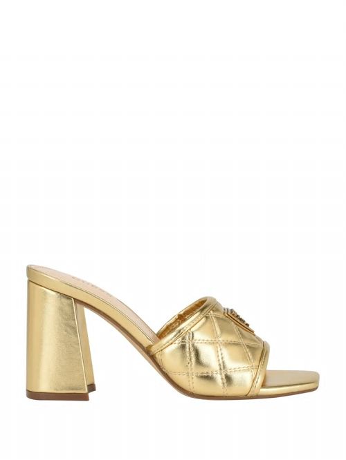 Guess Quilted Block Metallic Heels Aurii | GUESS-SN29764