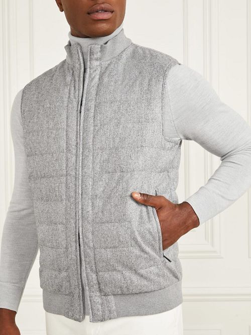 Guess Quilted Twill Vest Gri | GUESS-SN30824