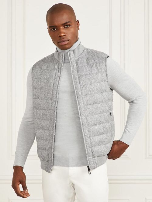 Guess Quilted Twill Vest Gri | GUESS-SN30824