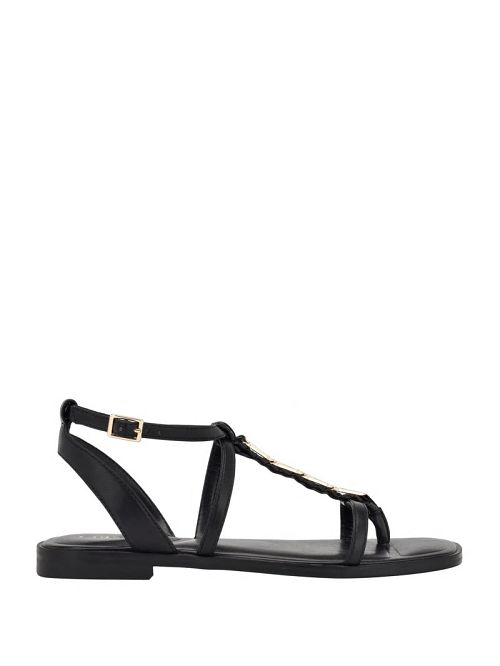 Guess Raima G-Link Chain Sandals Negrii | GUESS-SN29630