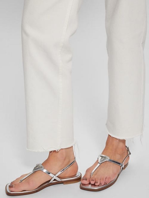 Guess Rainey T-Strap Sandals Argintii | GUESS-SN29637