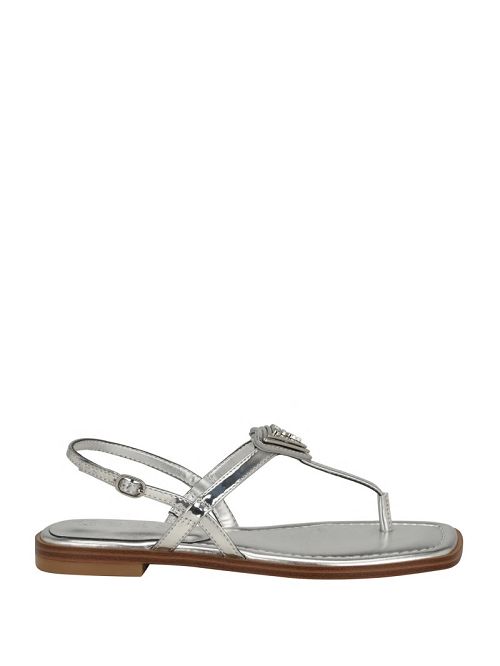 Guess Rainey T-Strap Sandals Argintii | GUESS-SN29637