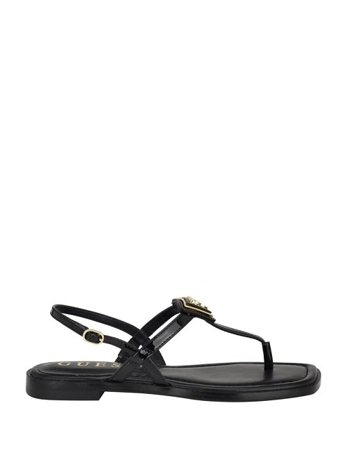 Guess Rainey T-Strap Sandals Negrii | GUESS-SN29662