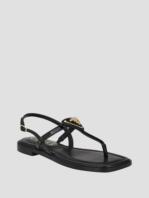 Guess Rainey T-Strap Sandals Negrii | GUESS-SN29662