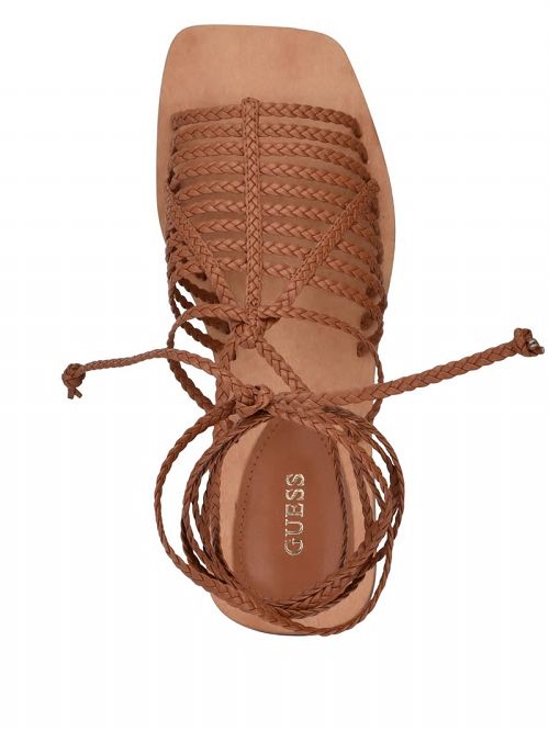 Guess Rayana Strappy Lace-Up Sandals Maro | GUESS-SN29685