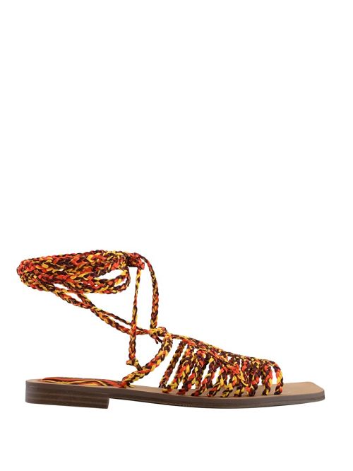 Guess Rayana Strappy Lace-Up Sandals Portocalii | GUESS-SN29651