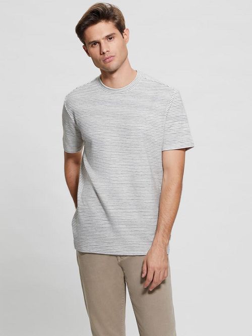Guess Rayburn Stripe Tee Gri | GUESS-SN30531